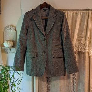 Gray tweed Land's End wool blazer, size 12
